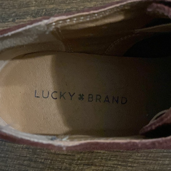 Lucky Brand Burgundy Suede Booties - Picture 4 of 4